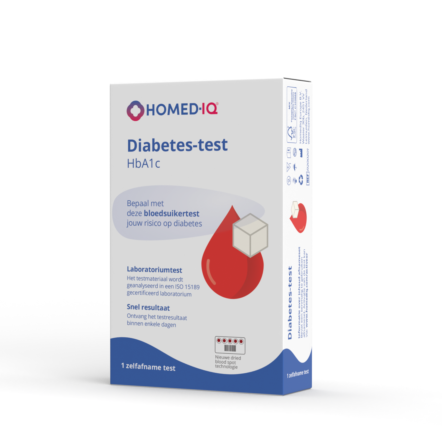 Diabetes Test für zu Hause Labor HbA20c Test   Homed IQ